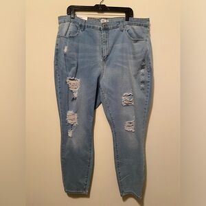 Rue 21 plus size distressed jeans